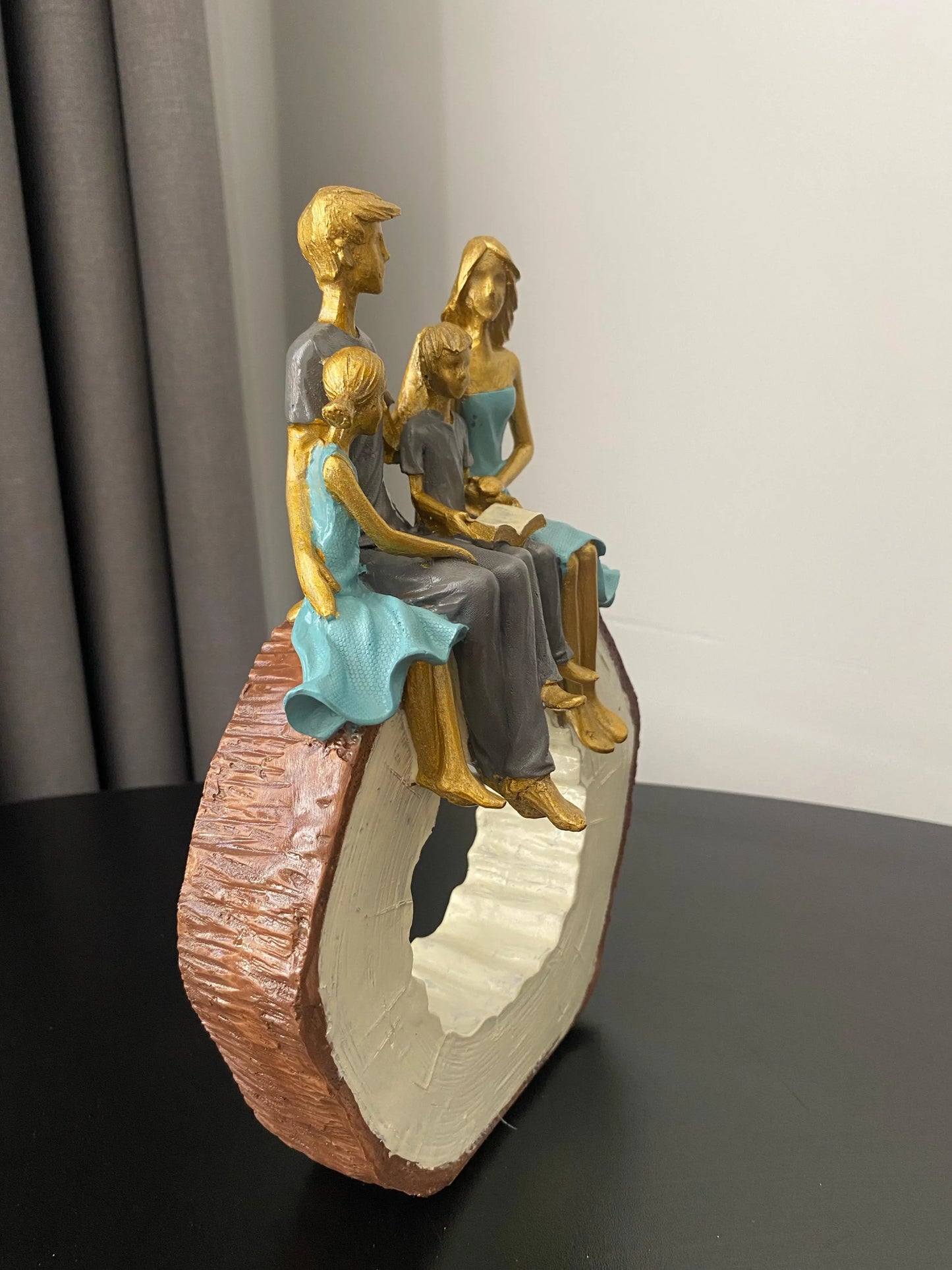 4'lü Aile Dekoratif Heykel&biblo Perabutikdesign