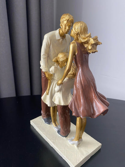 4'lü Aile Dekoratif Heykel&biblo Perabutikdesign